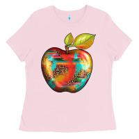Bubblegum Pink leopard turquoise glitter serape Ladies Tee - Artiststas