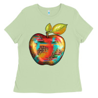 Matcha leopard turquoise glitter serape Ladies Tee - Artiststas