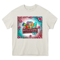 Cream teacher life Heavy Core Tee - AdoDesignShop