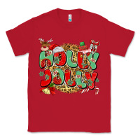 Red holly jolly christmas Classic Tee - MaliasSmallBusiness