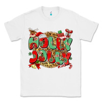 White holly jolly christmas Classic Tee - MaliasSmallBusiness