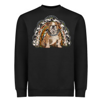 Black english bulldog rainbow Heavyweight Sweatshirt - BarkalooDesign