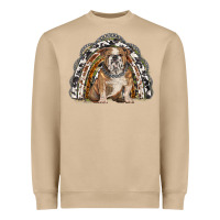 Mushroom english bulldog rainbow Heavyweight Sweatshirt - BarkalooDesign