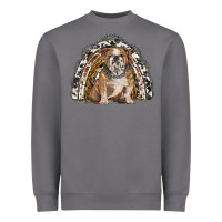 Storm english bulldog rainbow Heavyweight Sweatshirt - BarkalooDesign