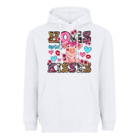 White hogs and kisses pig  olivia Heavyweight Hoodie - OliviaCreatesArt