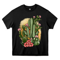 Black cactus Heavy Core Tee - JahusDesignShop