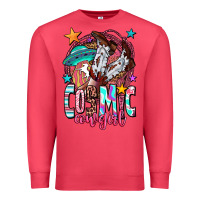 Cardinal cosmic cowgirl Premium Sweatshirt - OliviaCreatesArt