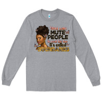 Heather Grey you can mute people in real life too it's called b Long Sleeve Tee - Artiststas