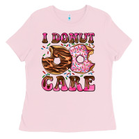 Bubblegum Pink i donut care Ladies Tee - AdoDesignShop