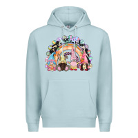Blue Mist Easter Day rainbow gnomes Premium Hoodie - CowGirlArtShop