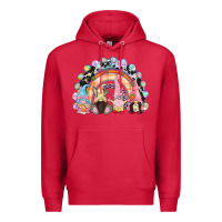 Cardinal Easter Day rainbow gnomes Premium Hoodie - CowGirlArtShop