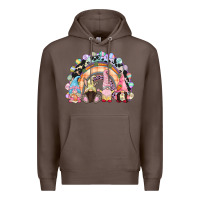 Coffee Easter Day rainbow gnomes Premium Hoodie - CowGirlArtShop