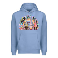Colony Blue Easter Day rainbow gnomes Premium Hoodie - CowGirlArtShop