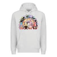 Dove Grey Easter Day rainbow gnomes Premium Hoodie - CowGirlArtShop