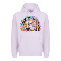 Lilac Easter Day rainbow gnomes Premium Hoodie - CowGirlArtShop