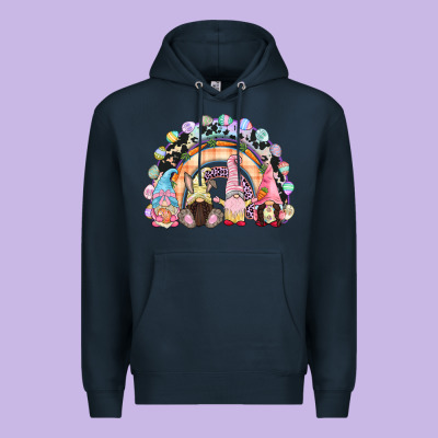 Easter Day Rainbow Gnomes Premium Hoodie Designed By Cowgirlartshop