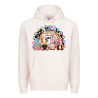 Pale Pink Easter Day rainbow gnomes Premium Hoodie - CowGirlArtShop