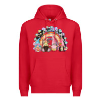 Red Easter Day rainbow gnomes Premium Hoodie - CowGirlArtShop