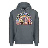Rock Easter Day rainbow gnomes Premium Hoodie - CowGirlArtShop