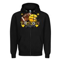 Black Touchdown season American Football yellow team Zipper Hoodie - HowdyJamesFarm