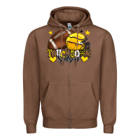 Chestnut Touchdown season American Football yellow team Zipper Hoodie - HowdyJamesFarm