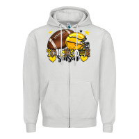Dove Grey Touchdown season American Football yellow team Zipper Hoodie - HowdyJamesFarm