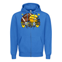 True Royal Touchdown season American Football yellow team Zipper Hoodie - HowdyJamesFarm