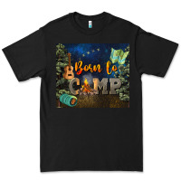 Black born to camp Premium Tee - NancyCooperArtShop