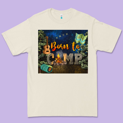Born To Camp Premium Tee Designed By Nancycooperartshop
