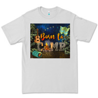Dove Grey born to camp Premium Tee - NancyCooperArtShop