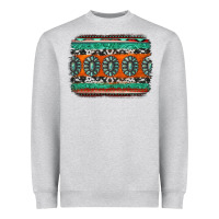 Heather Grey turquoise western background Heavyweight Sweatshirt - Jasminsmagicworld