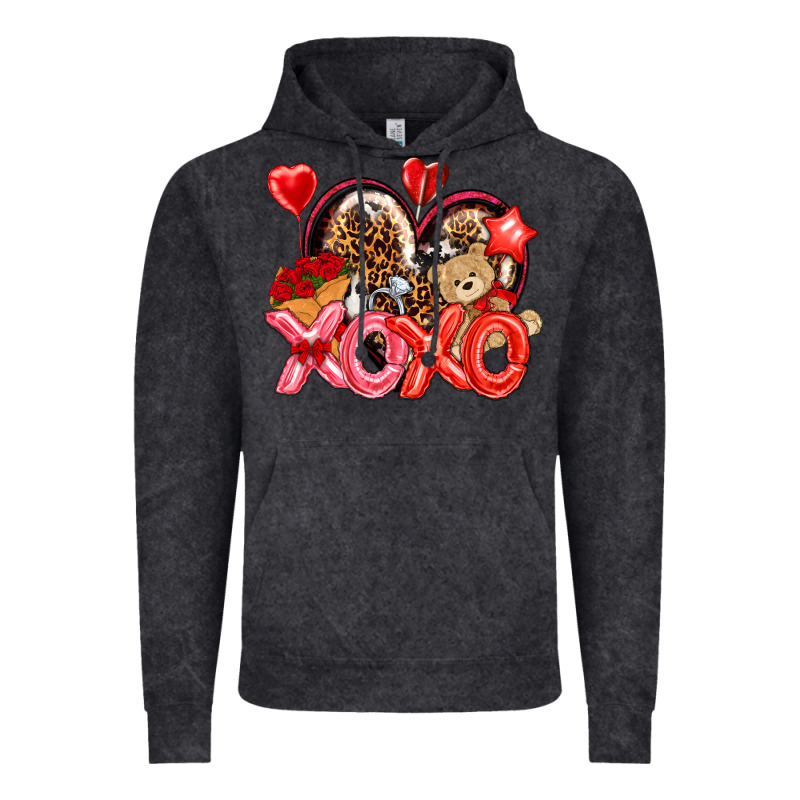 Xo Xo With Leopard And Cowhide Heart Vintage Hoodie by NancyCooperArtShop | Teevron