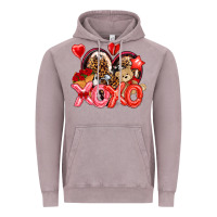 Vintage Zinc xo xo with leopard and cowhide heart Vintage Hoodie - NancyCooperArtShop