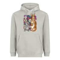 Moon Dust Bunnys Easter with leopard background Heavyweight Hoodie - OliviaCreatesArt