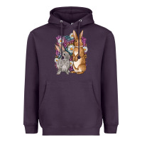 Bunnys Easter With Leopard Background Heavyweight Hoodie | Teevron