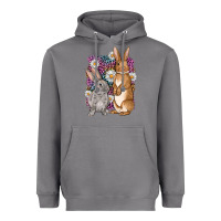 Storm Bunnys Easter with leopard background Heavyweight Hoodie - OliviaCreatesArt