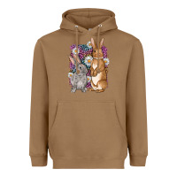 Toasted Coconut Bunnys Easter with leopard background Heavyweight Hoodie - OliviaCreatesArt