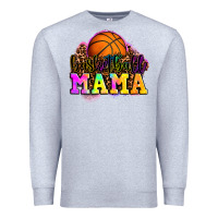 Heather Grey basketball mama Premium Sweatshirt - OliviaCreatesArt