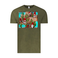 Vintage Olive ho ho ho gnome Vintage Tee - JahusDesignShop