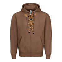 Chestnut Baby cow Zipper Hoodie - HowdyJamesFarm