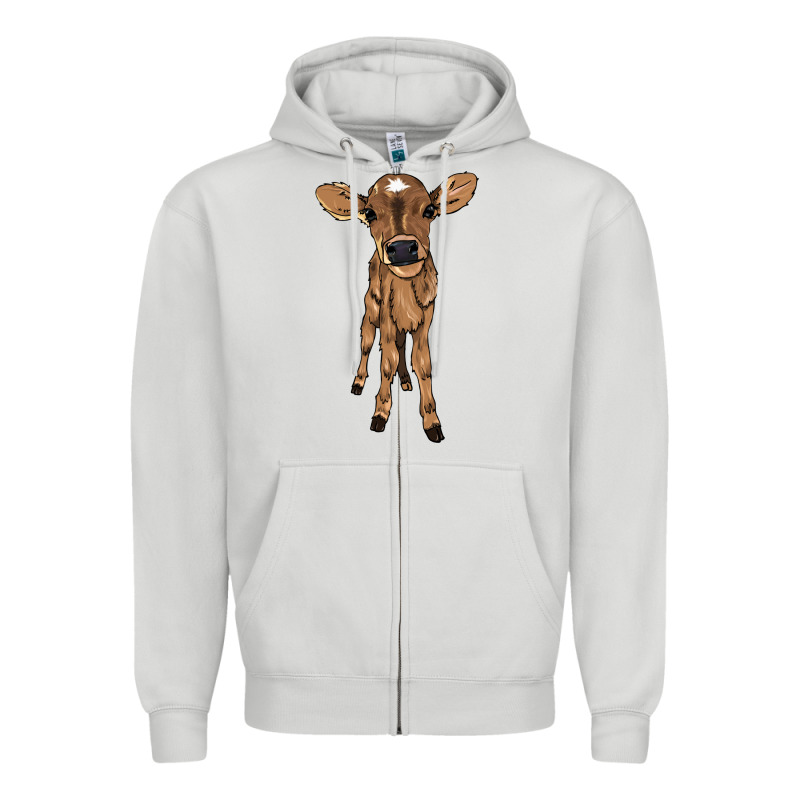 Baby Cow Zipper Hoodie by HowdyJamesFarm | Teevron