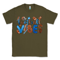 Army Green football vibes Classic Tee - MaliasSmallBusiness