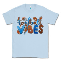 Dusty Blue football vibes Classic Tee - MaliasSmallBusiness