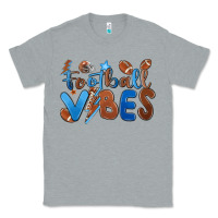 Heather Grey football vibes Classic Tee - MaliasSmallBusiness