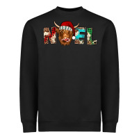 Black noel highland cow Heavyweight Sweatshirt - Jasminsmagicworld