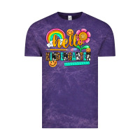 Cloud Purple hello kindergarten Vintage Tee - NancyCooperArtShop