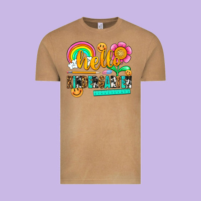 Hello Kindergarten Vintage Tee Designed By Nancycooperartshop