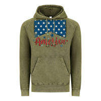 Vintage Olive America Vintage Hoodie - MaliasSmallBusiness