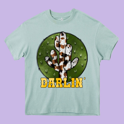 Cowhide Darlin Heavy Core Tee Designed By Jahusdesignshop