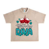 French Oak birthday diva turquoise Urban Heavy Tee - MaliasSmallBusiness